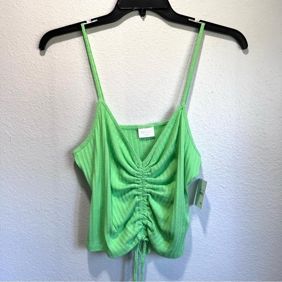 Abound Drawstring Cropped Ruched Cami Top - Picture 2 of 5